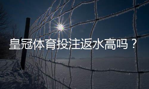 皇冠体育投注返水高吗?真实返水率解析与省钱技巧