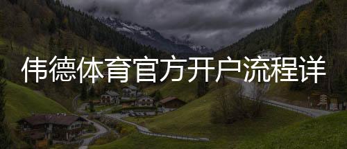 伟德体育官方开户流程详解:新手注册、验证与首存优惠全攻略