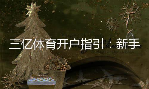 三亿体育开户指引:新手快速注册流程、实名认证与安全注意事项