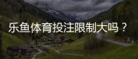 乐鱼体育投注限制大吗?限额、地域与合规规则全面解读