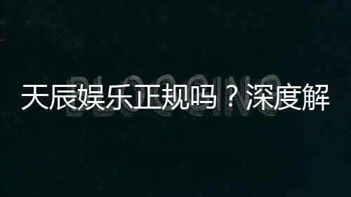 天辰娱乐正规吗？深度解析其平台安全性与玩家体验