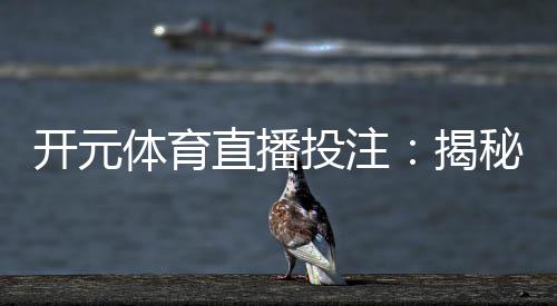 开元体育直播投注：揭秘高胜率玩家的实战技巧与投注策略