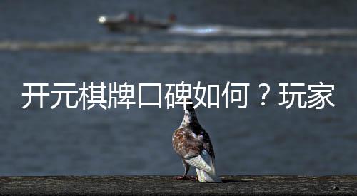 开元棋牌口碑如何?玩家真实评价与体验分享