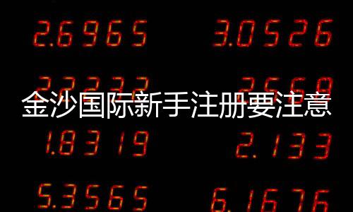 金沙国际新手注册要注意什么?5大关键事项助你顺利开局