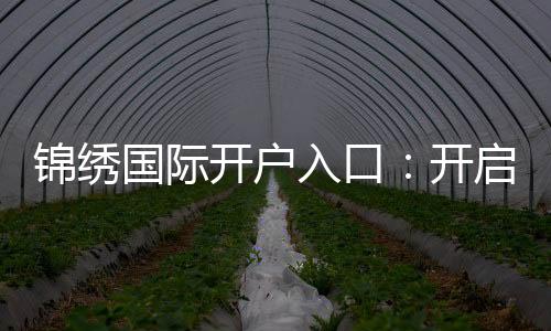 锦绣国际开户入口:开启财富之门的最佳选择