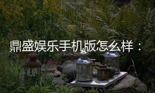 鼎盛娱乐手机版怎么样:游戏体验一流