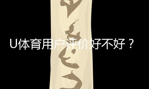 U体育用户评价好不好？真实玩家体验分享与深度解析