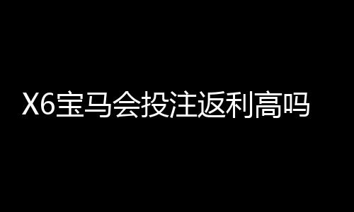 X6宝马会投注返利高吗?揭秘高返利活动与实战技巧